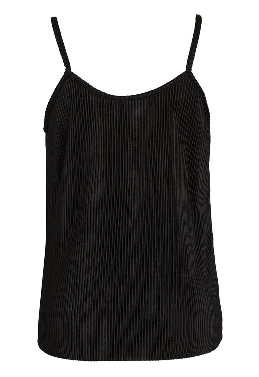 Rebel Republic - Metalic Layer Spaghetti Strap Top Black