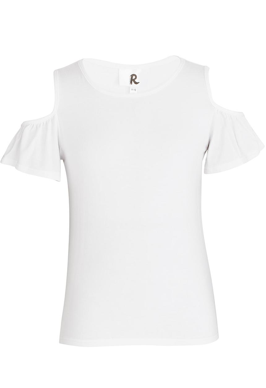 Rebel Republic - Cold Shoulder Top White