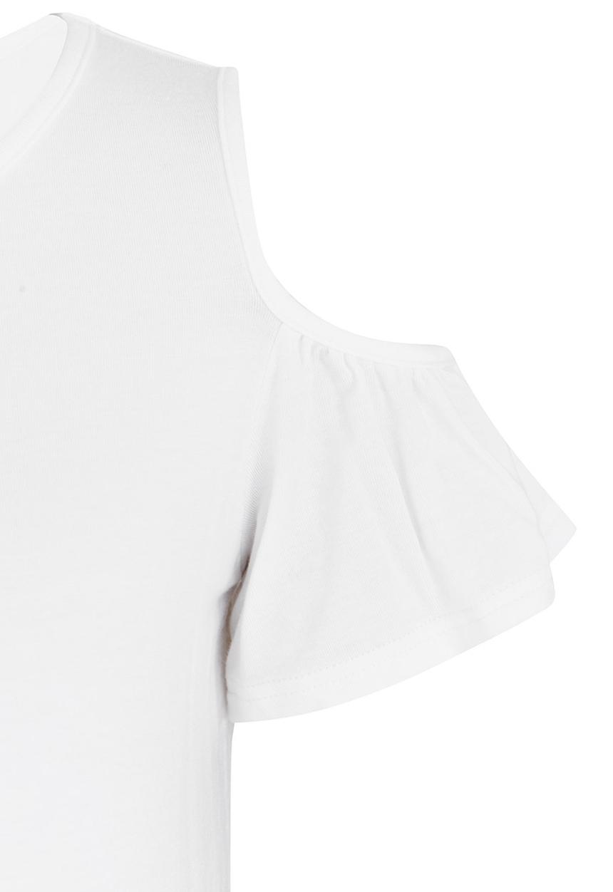 Rebel Republic - Cold Shoulder Top White