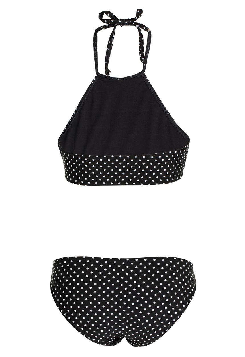 Sun Things - Halter Top & Basic Panty Set Black and White