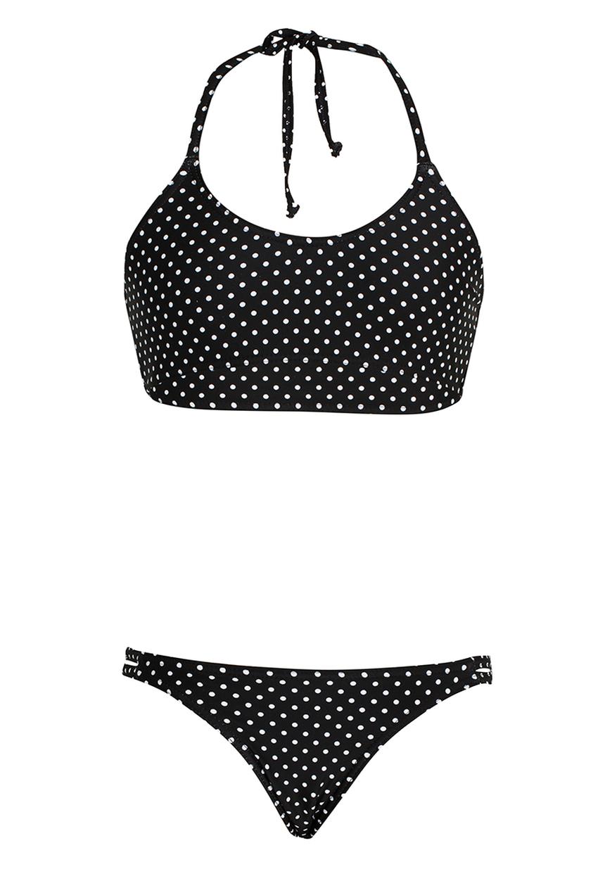 Sun Things - Strappy Bralet & Panty Set Black and White