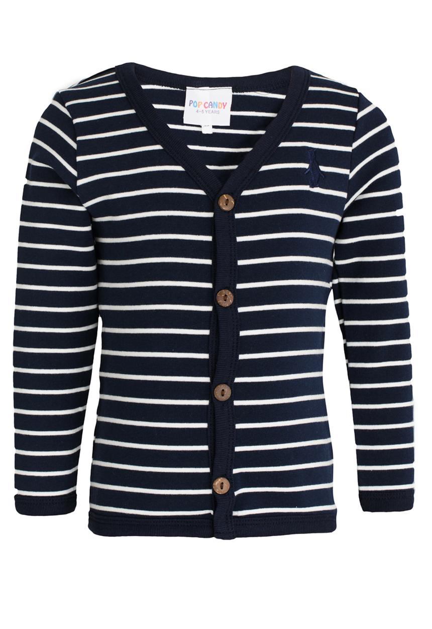 Pop Candy - Stripe Cardigan Navy