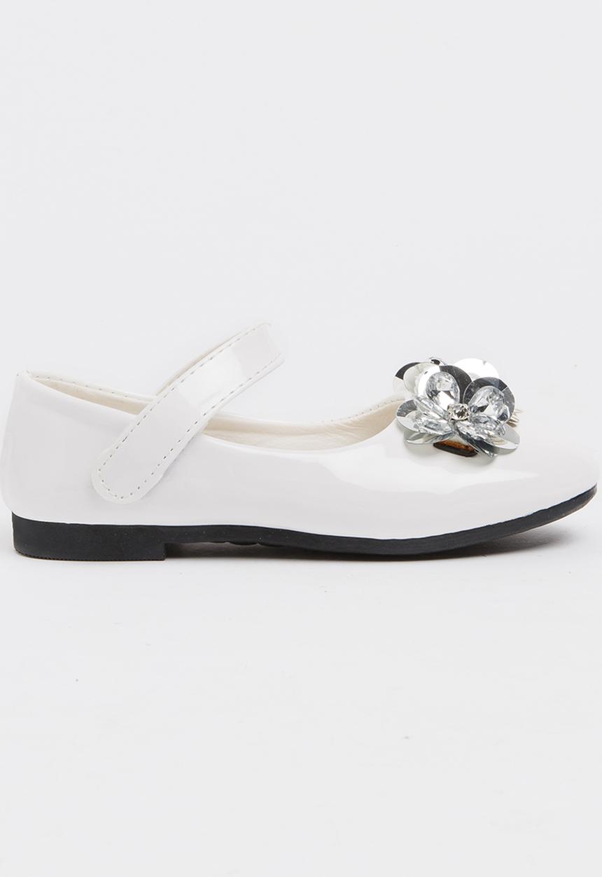 Pop Candy - Embellished Pumps White