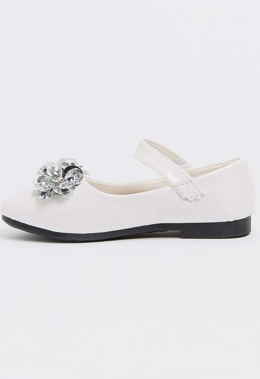 Pop Candy - Embellished Pumps White