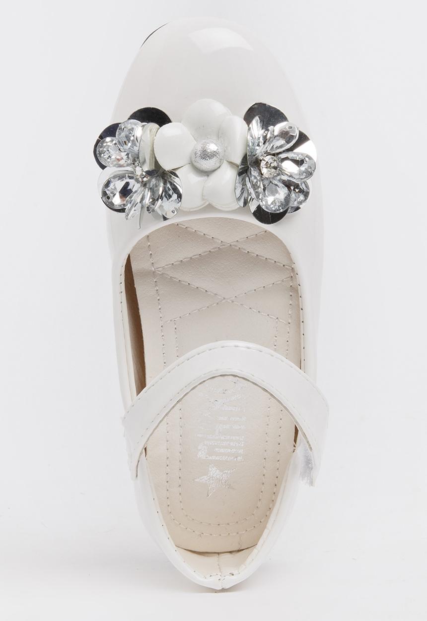 Pop Candy - Embellished Pumps White
