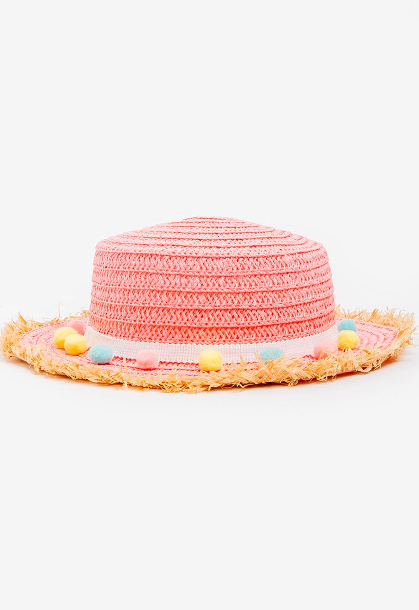 Pop Candy - Straw Fedora Pale Pink