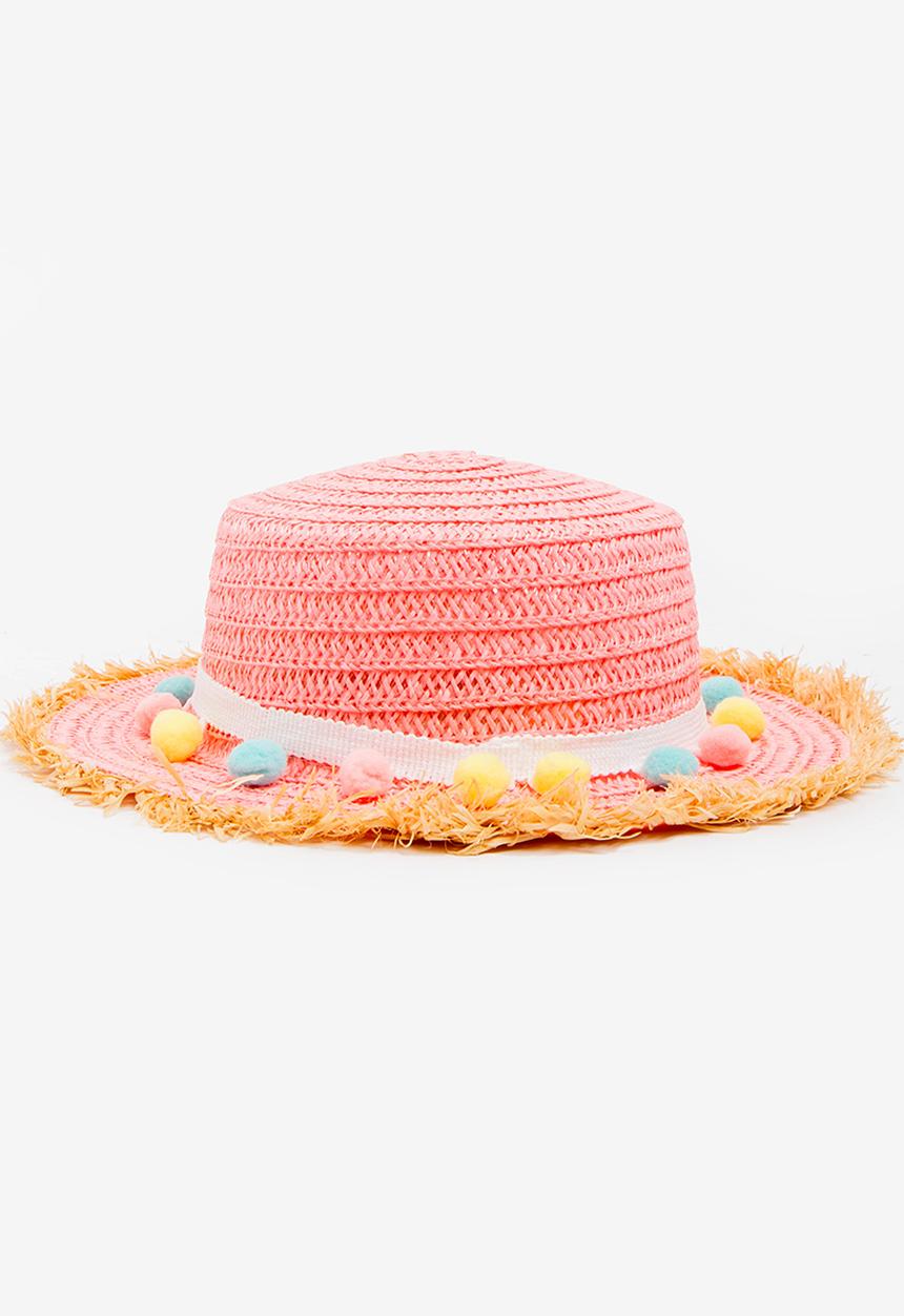 Pop Candy - Straw Fedora Pale Pink