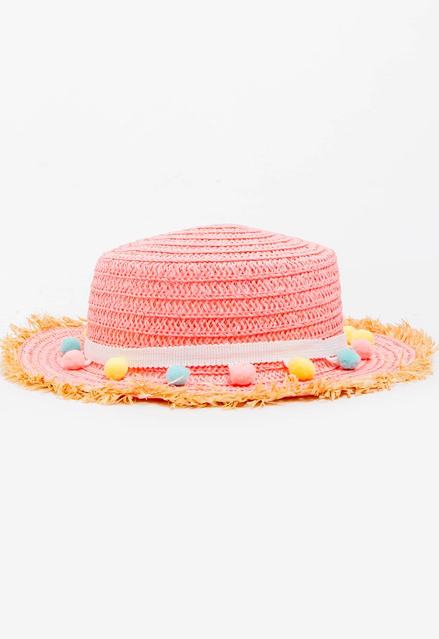 Pop Candy - Straw Fedora Pale Pink