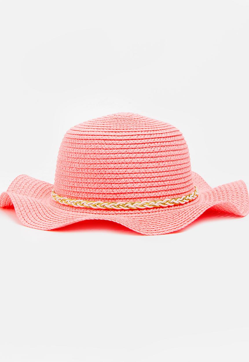 Pop Candy - Straw Fedora Pale Pink