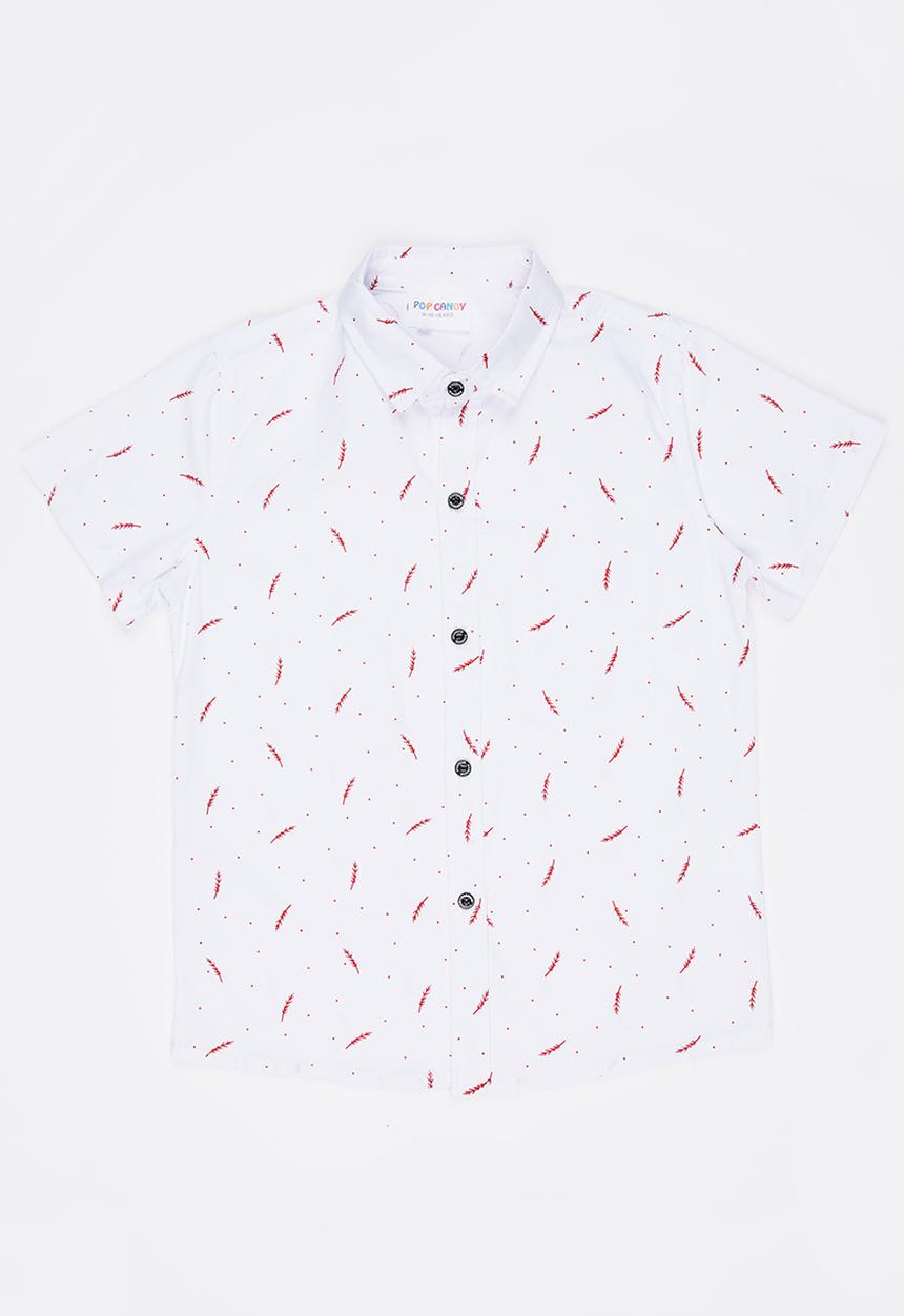 Pop Candy - Patterned Shirt White