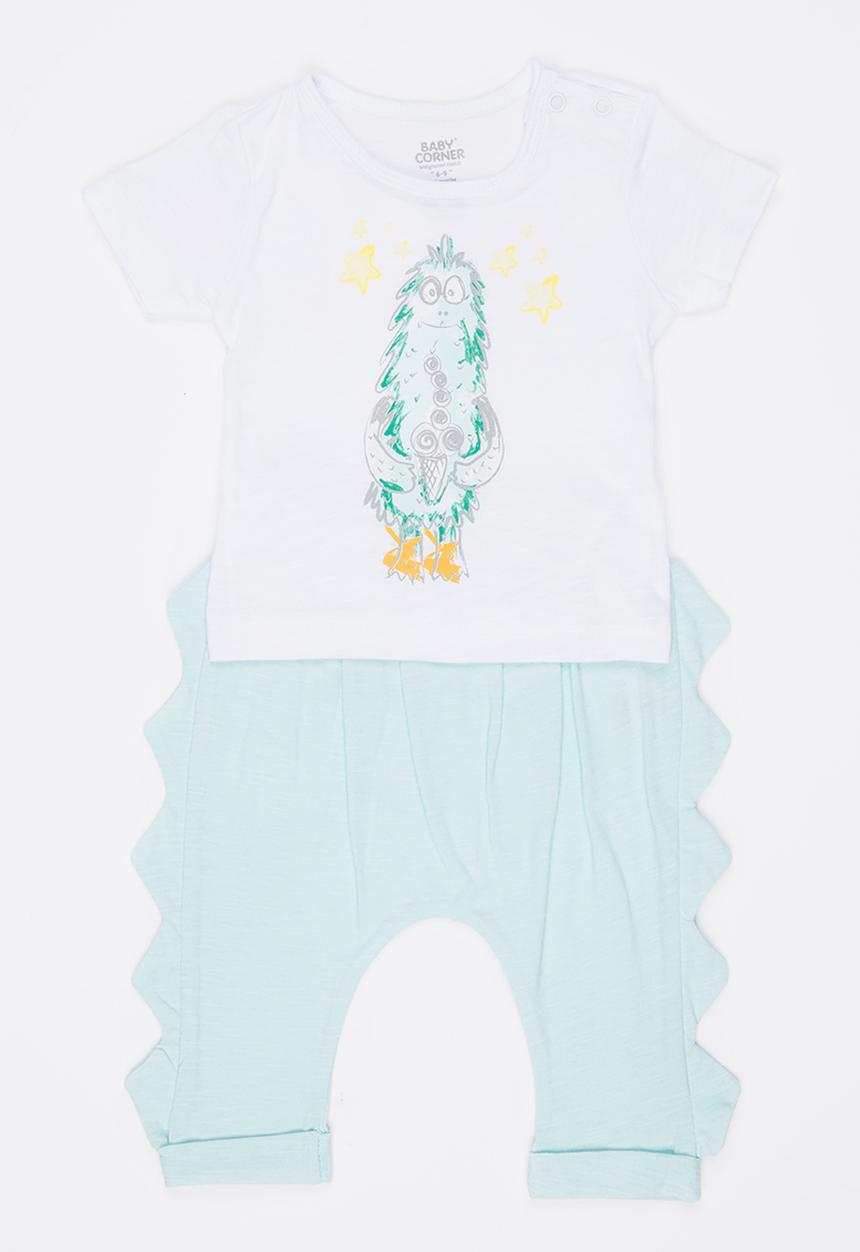 Baby Corner - 2 Piece T-shirt Short Set Multi-colour