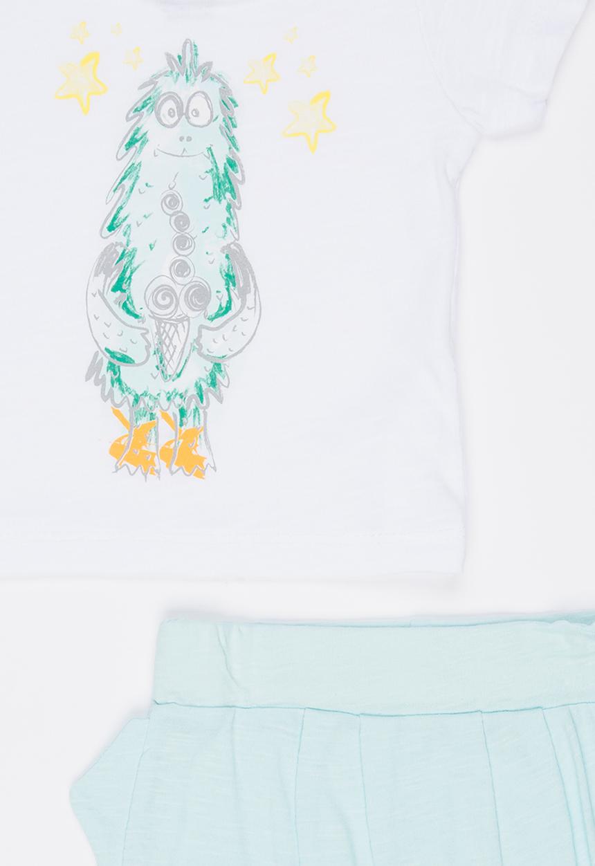 Baby Corner - 2 Piece T-shirt Short Set Multi-colour