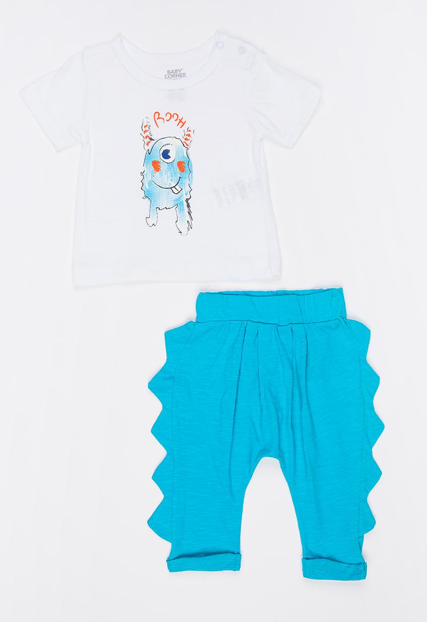 Baby Corner - 2 Piece T-shirt Short Set Blue