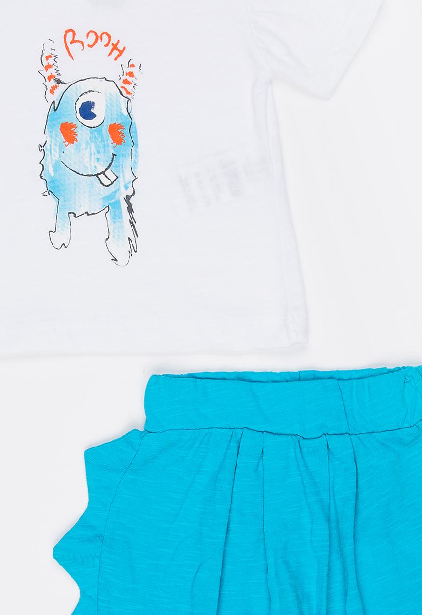Baby Corner - 2 Piece T-shirt Short Set Blue