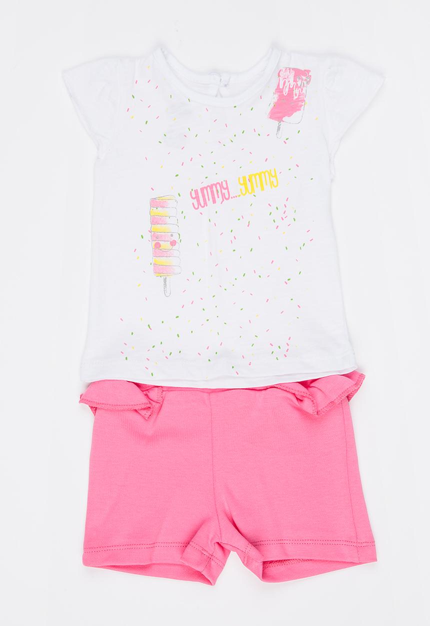 Baby Corner - 2 Piece T-shirt Short Set Multi-colour