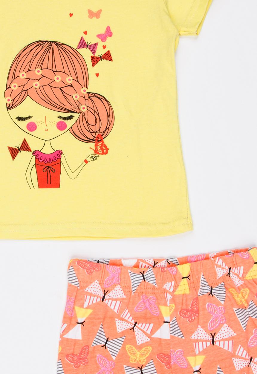 Twin Clothing - Butterfly Pj Set Yellow