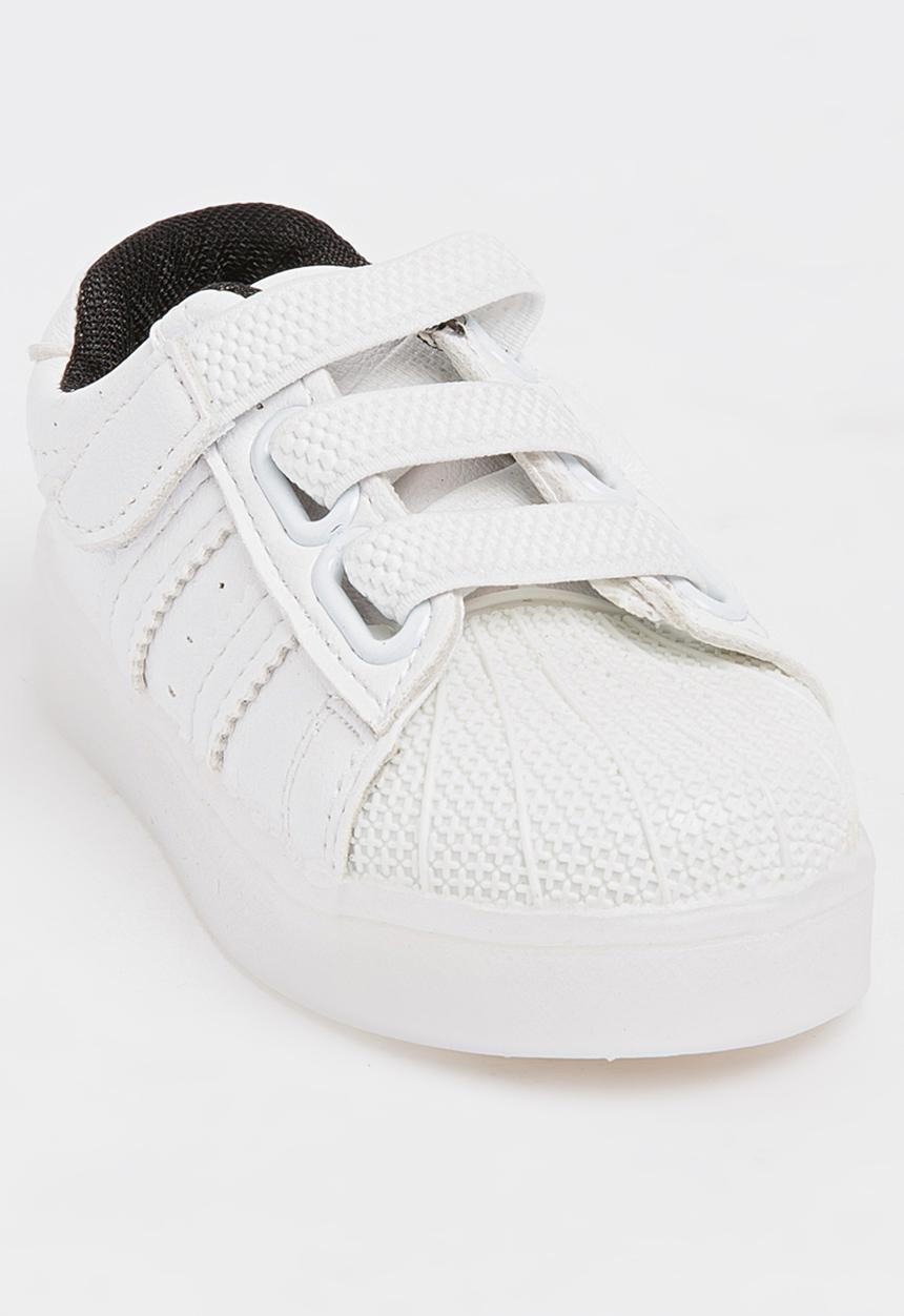 Pop Candy - Boys Light up Sneakers White