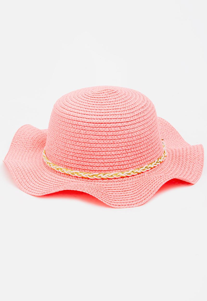 Pop Candy - Straw Fedora Pale Pink