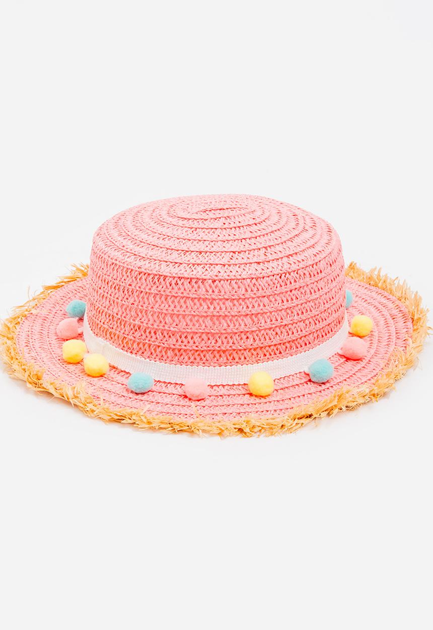 Pop Candy - Straw Fedora Pale Pink