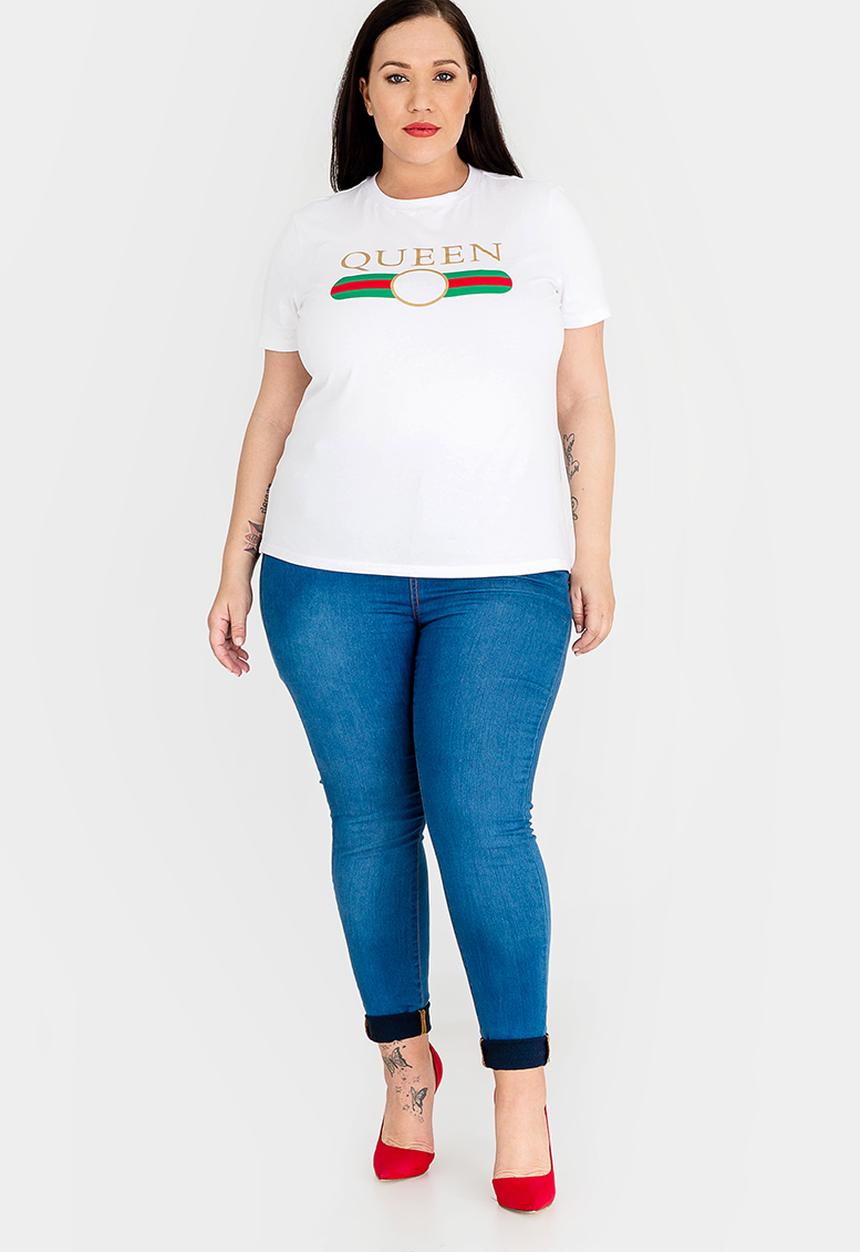 STYLE REPUBLIC PLUS - Queen Tshirt White