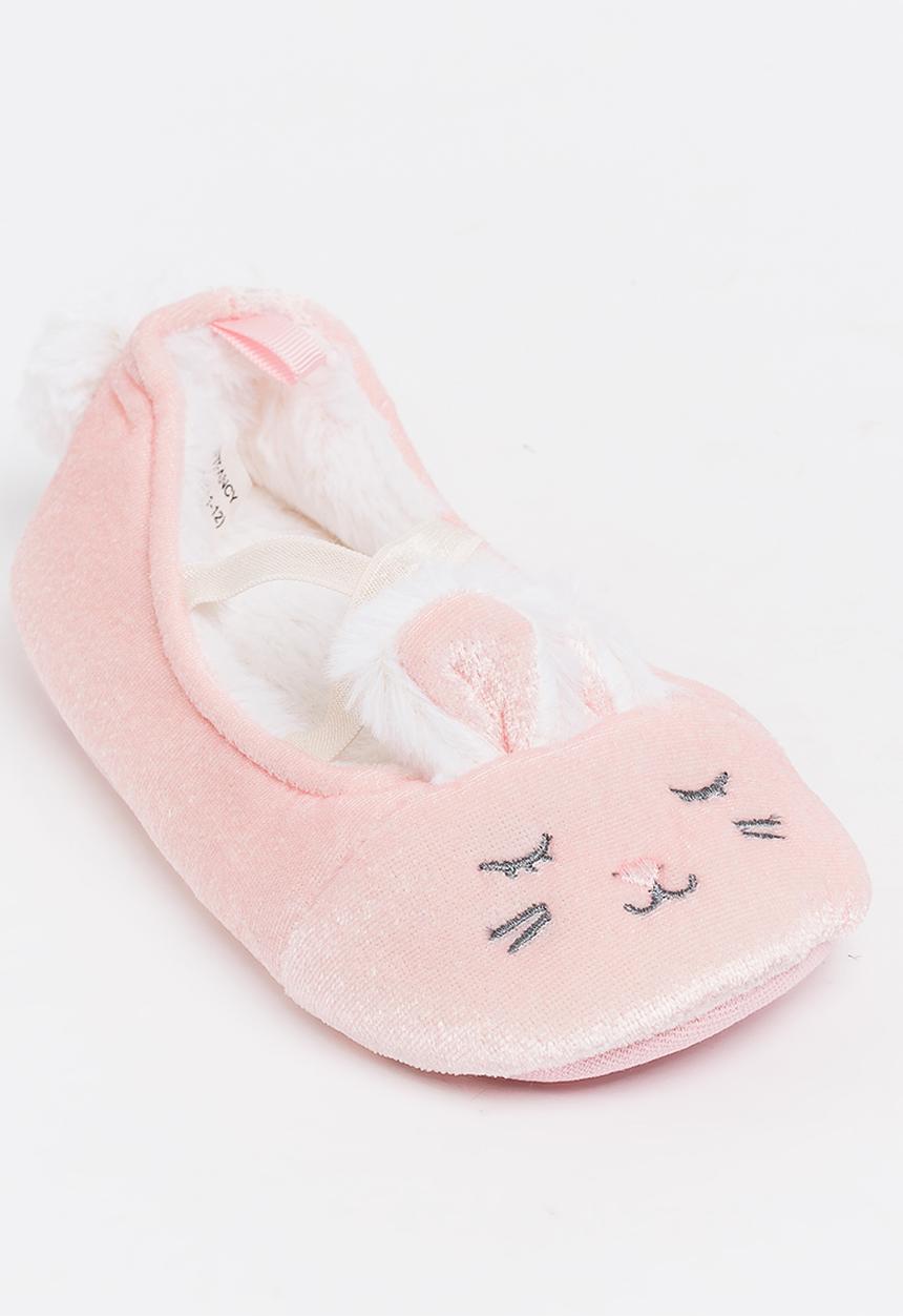 Pop Candy - Fluffy Bunny Slippers Pale Pink