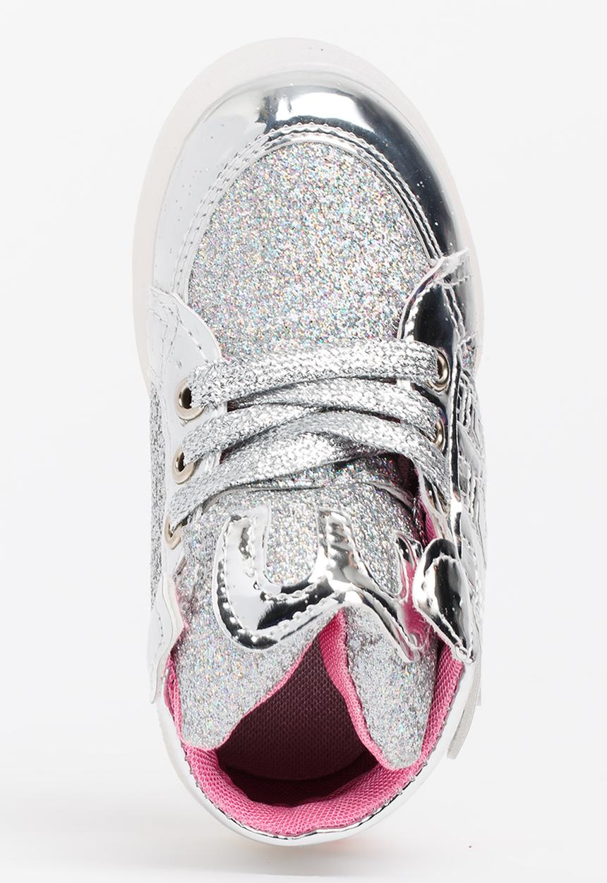 Pop Candy - Light Up Hi Tops Silver