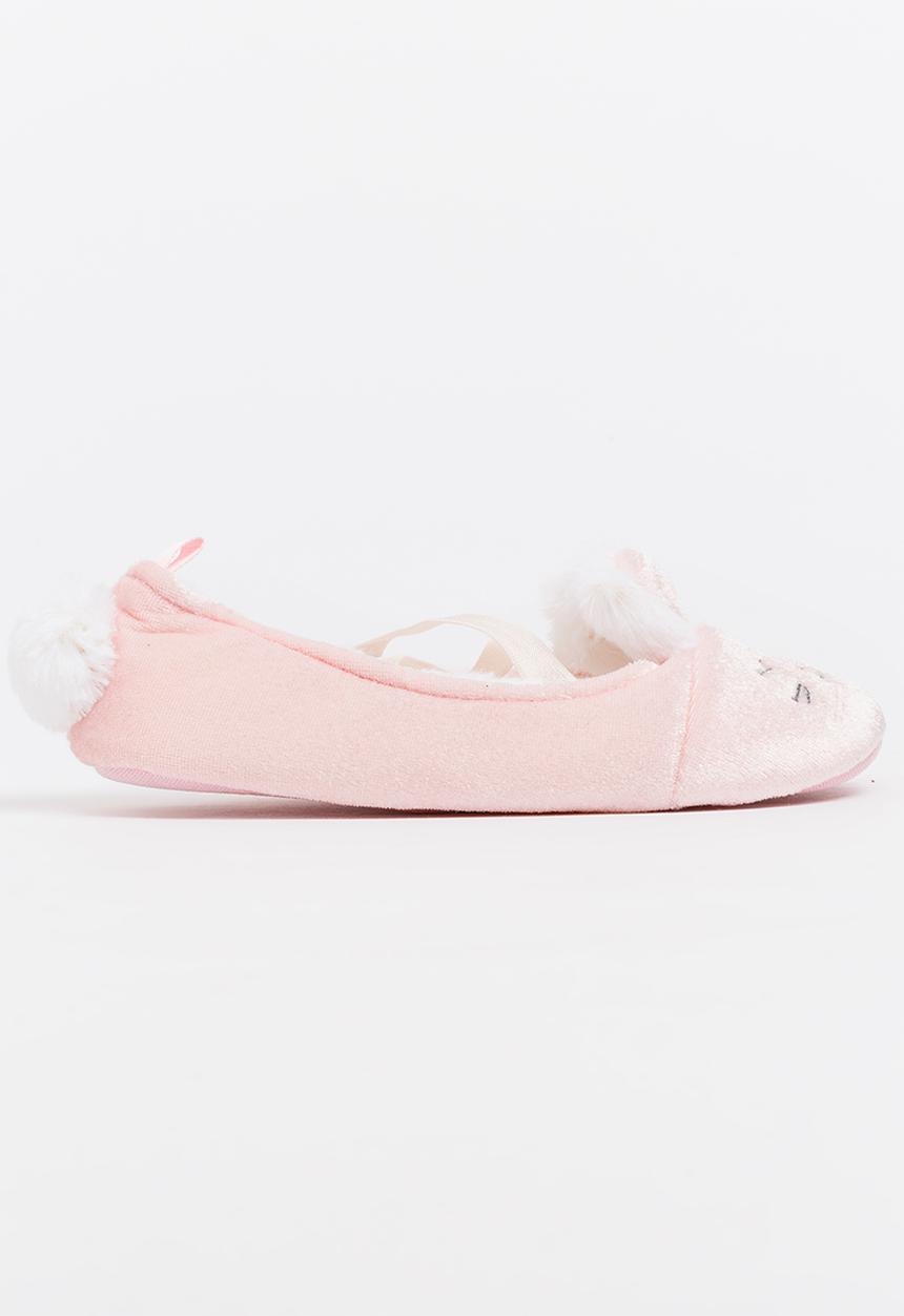 Pop Candy - Fluffy Bunny Slippers Pale Pink