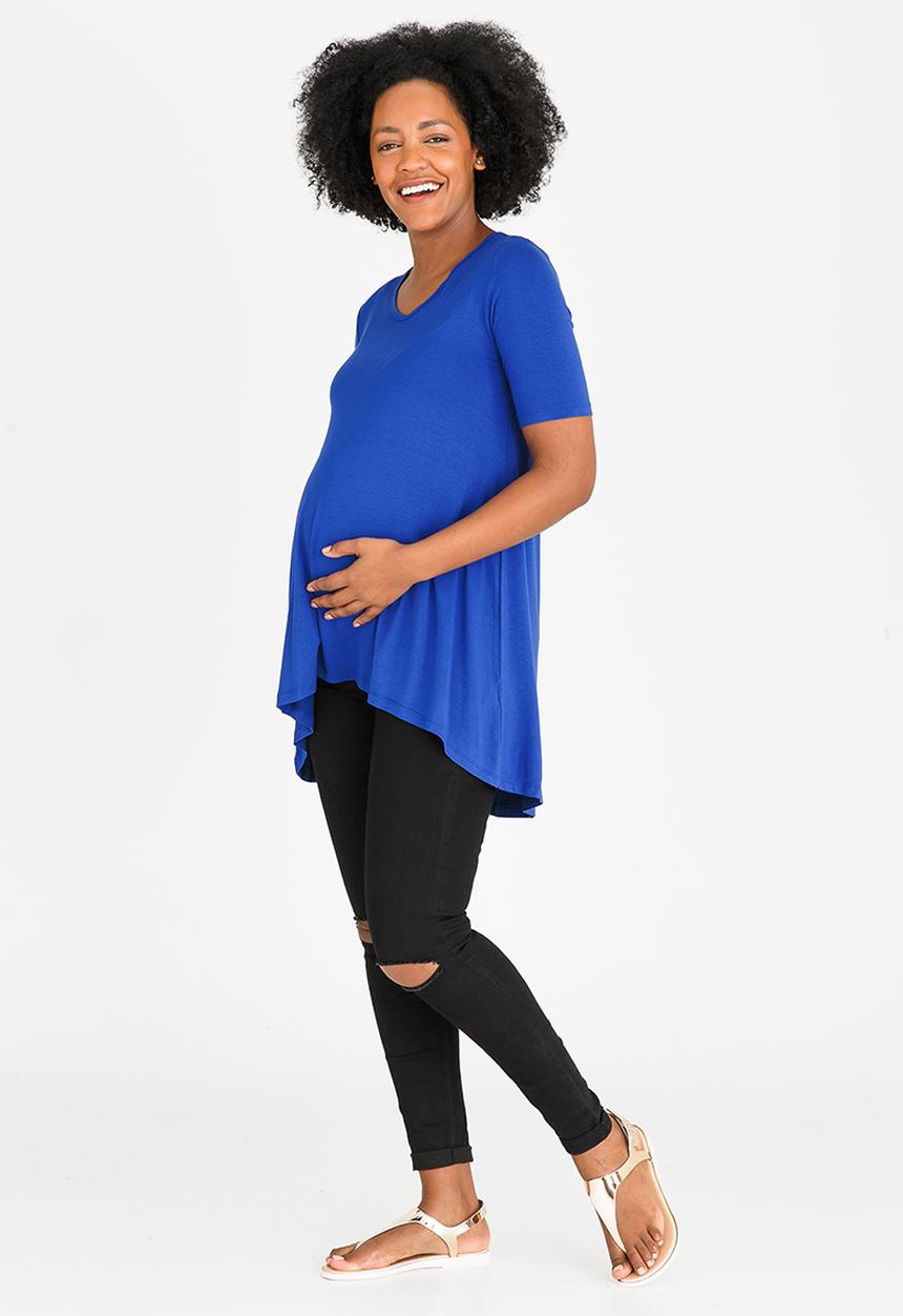 edit Maternity - Longer Length T Blue