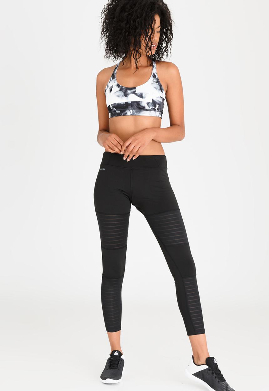 Reebok - Training WOR Tri Back Bra Black and White