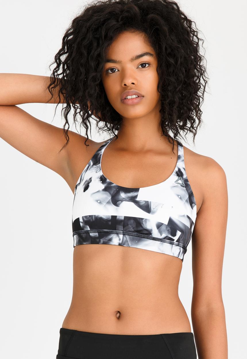 Reebok - Training WOR Tri Back Bra Black and White