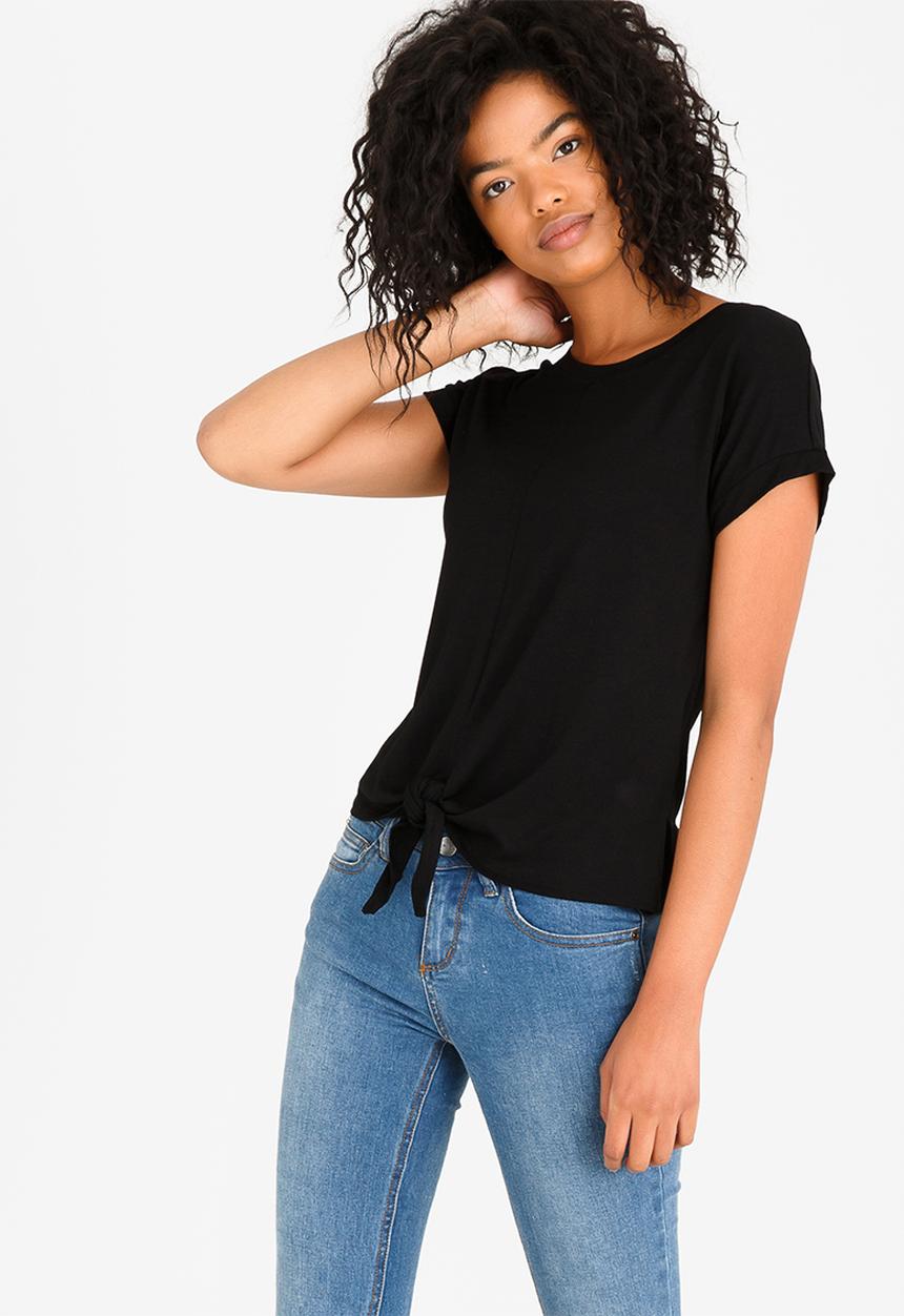 Noisy May - Crips Knot Detail Top Black