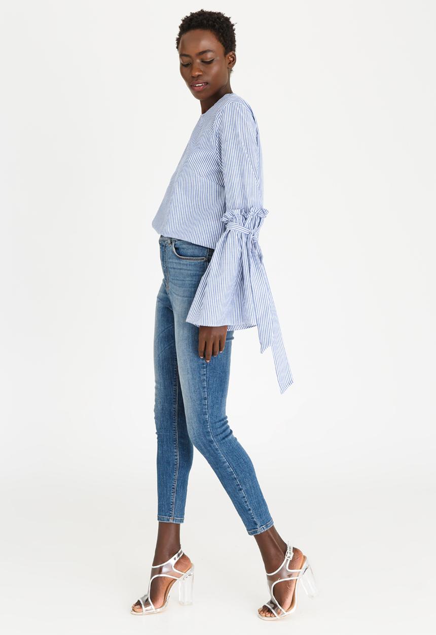 STYLE REPUBLIC - Tie Detail Sleeve Blouse Multi-colour