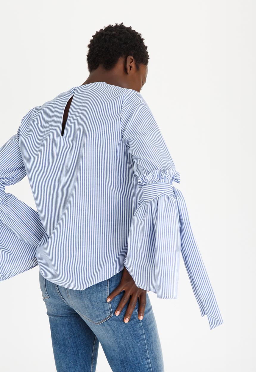STYLE REPUBLIC - Tie Detail Sleeve Blouse Multi-colour