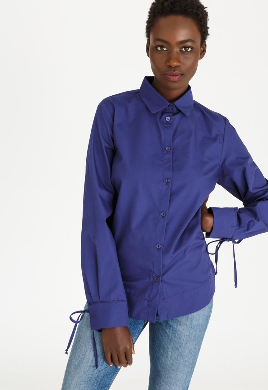 STYLE REPUBLIC - Back Lace-up Shirt Navy