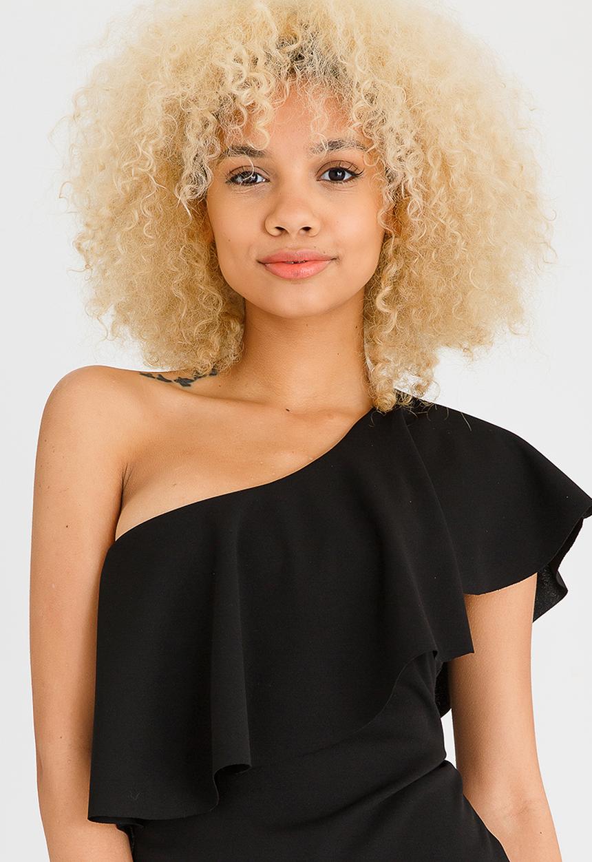 STYLE REPUBLIC - One Shoulder Top Black