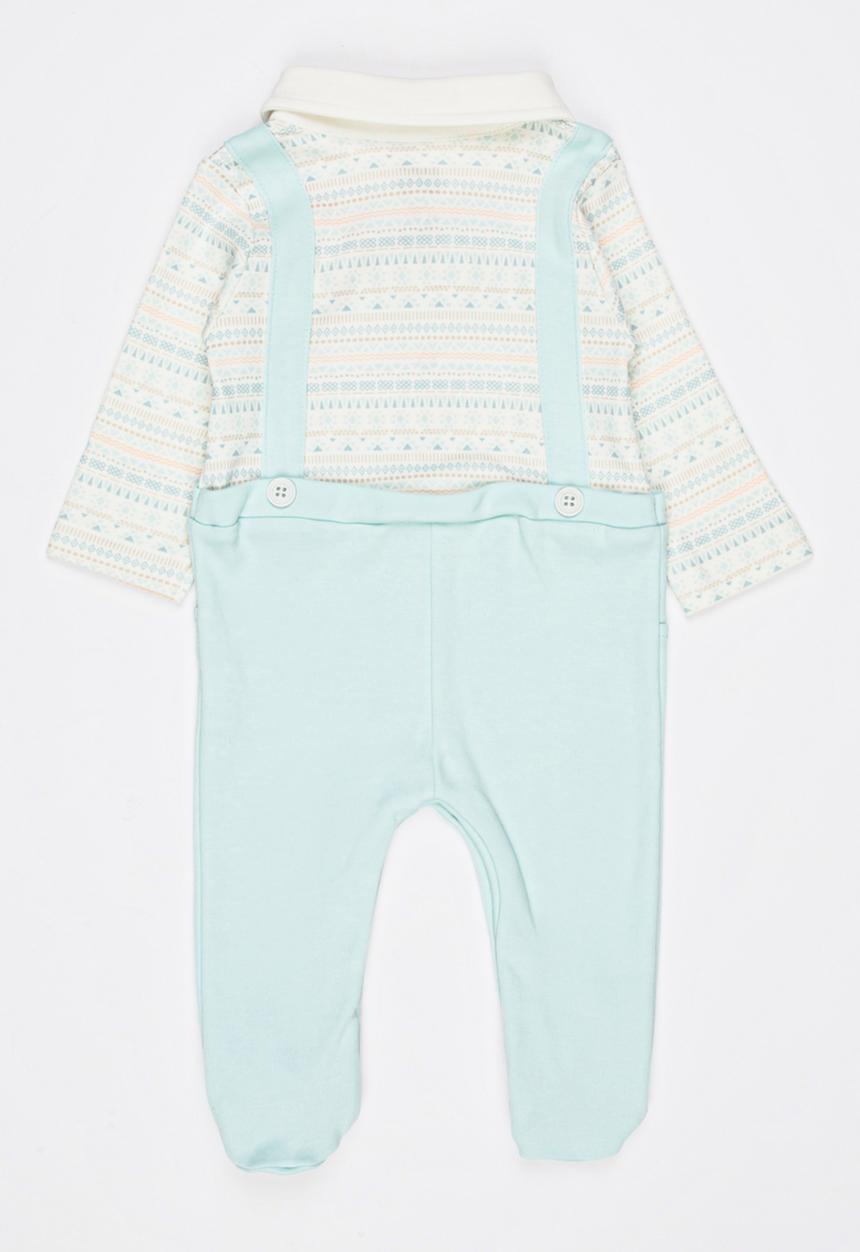 Baby Corner - Bow Tie Sleepsuit - Tribal Multi-colour