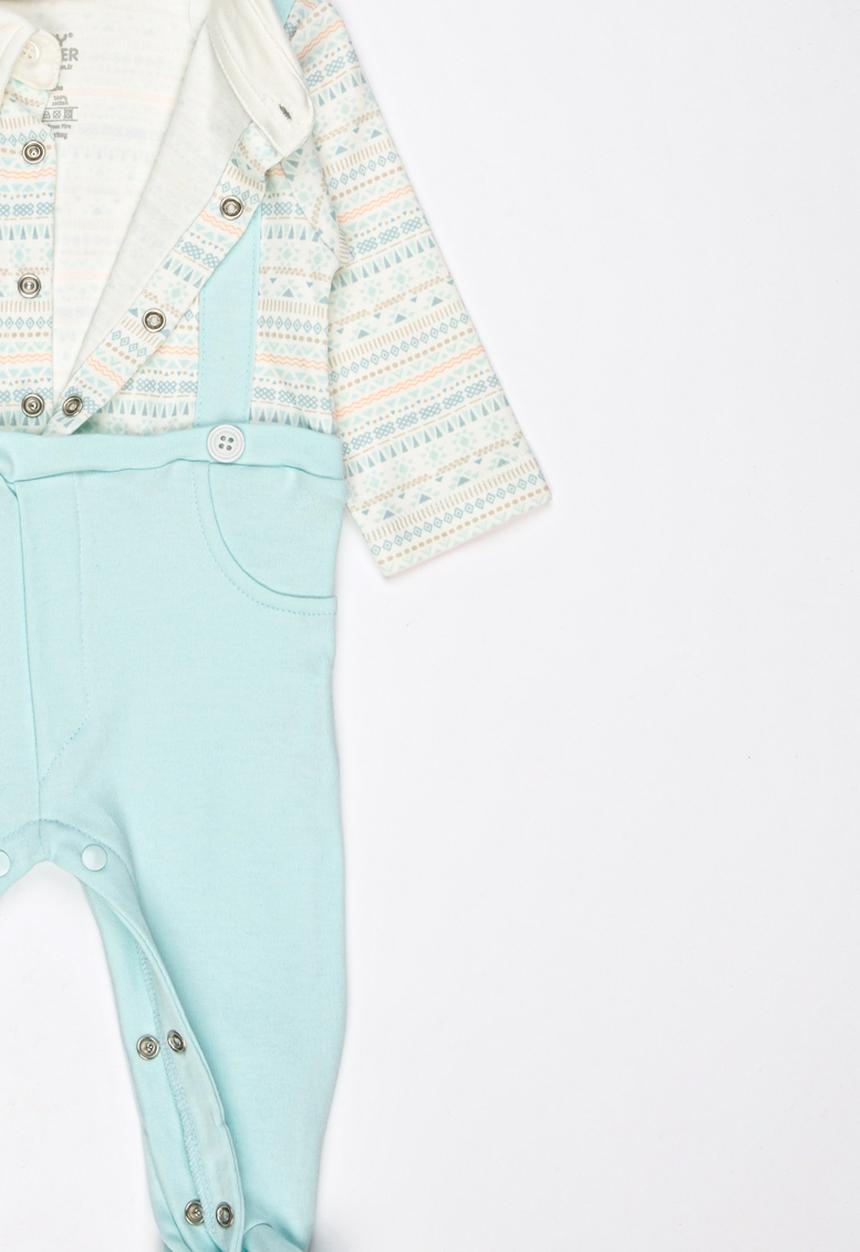 Baby Corner - Bow Tie Sleepsuit - Tribal Multi-colour