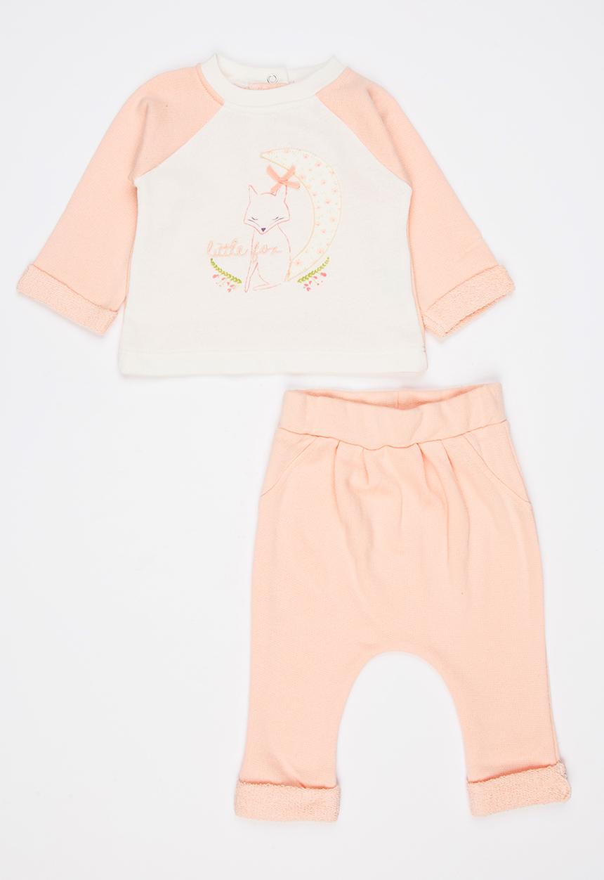 Baby Corner - French Terry Harem Pants Set Multi-colour