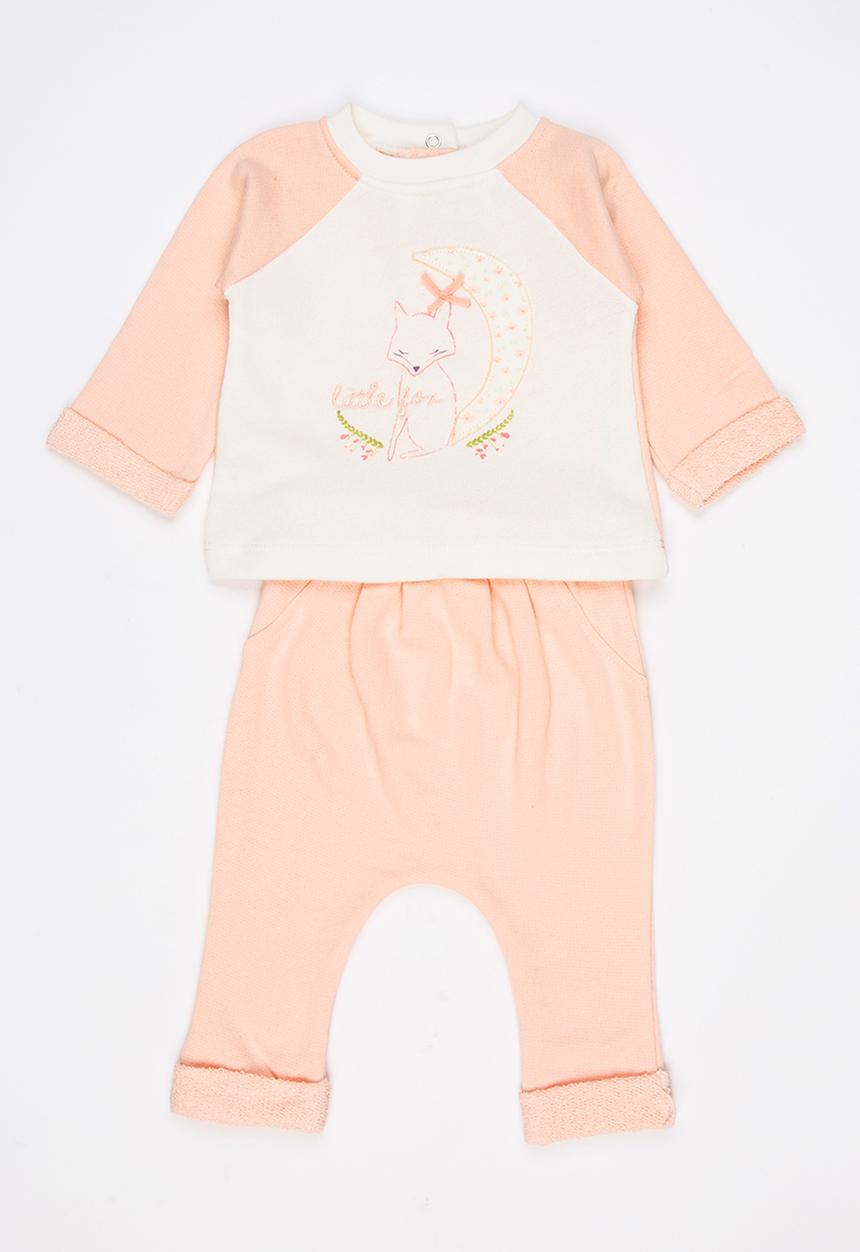 Baby Corner - French Terry Harem Pants Set Multi-colour