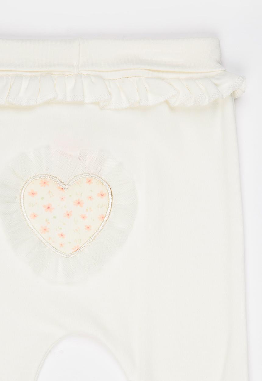 Baby Corner - Frilly Footed Pants Cream