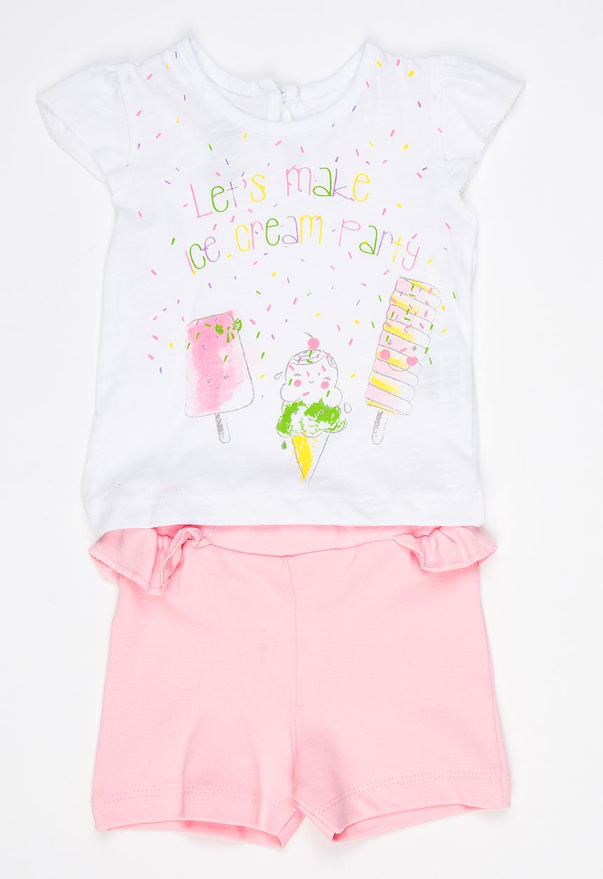 Baby Corner - 2 Piece T-shirt Short Set Multi-colour