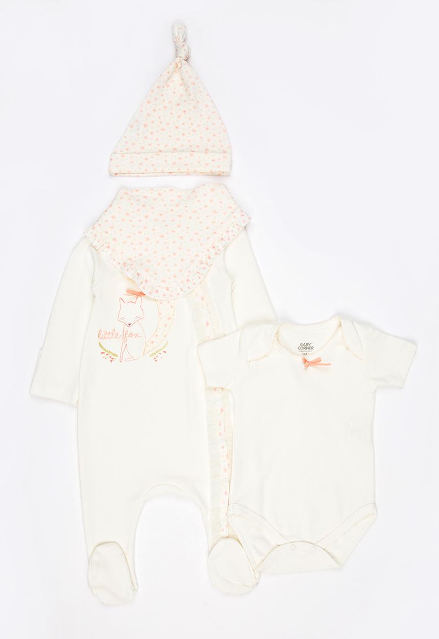 Baby Corner - 4 Piece Sleepsuit Set Multi-colour