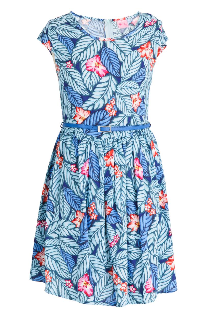 Twin Clothing - Printed Dress Blue