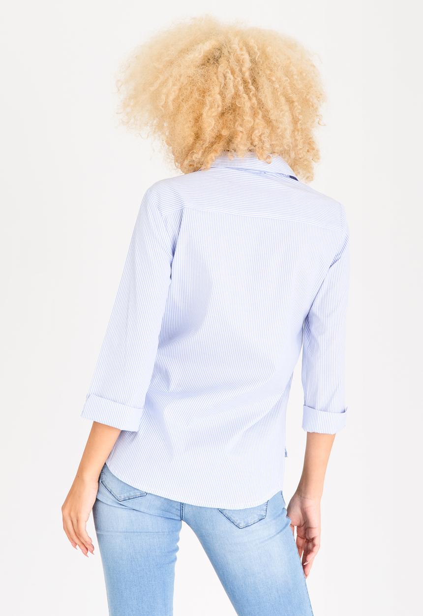 SISSY BOY - Summer Heights Embroidered Shirt Blue and White