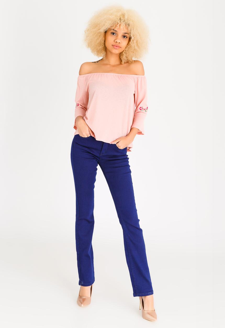 SISSY BOY - Say Cheese Gypsy Top with  Floral Detail Pale Pink