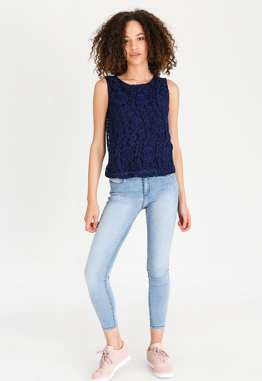 edit - Lace Cami Navy