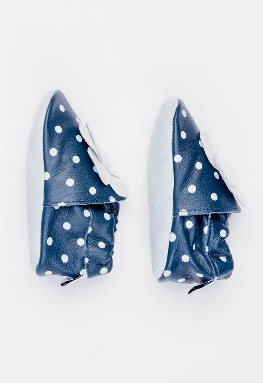 shooshoos - Snow Flower Slip On Navy & White