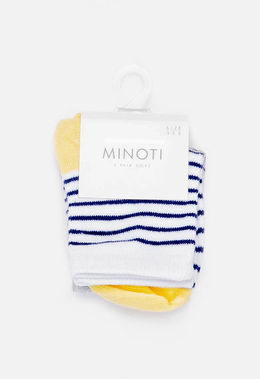 MINOTI - 2 Pack Baseball detail Ankle Socks Multi-colour