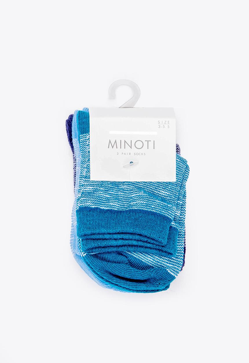 MINOTI - 3 Pack Space Yarn Ankle Socks Multi-colour