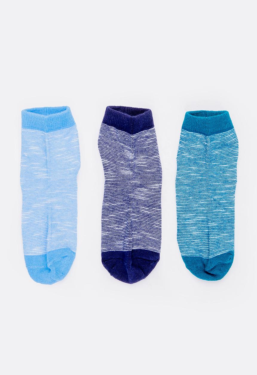 MINOTI - 3 Pack Space Yarn Ankle Socks Multi-colour